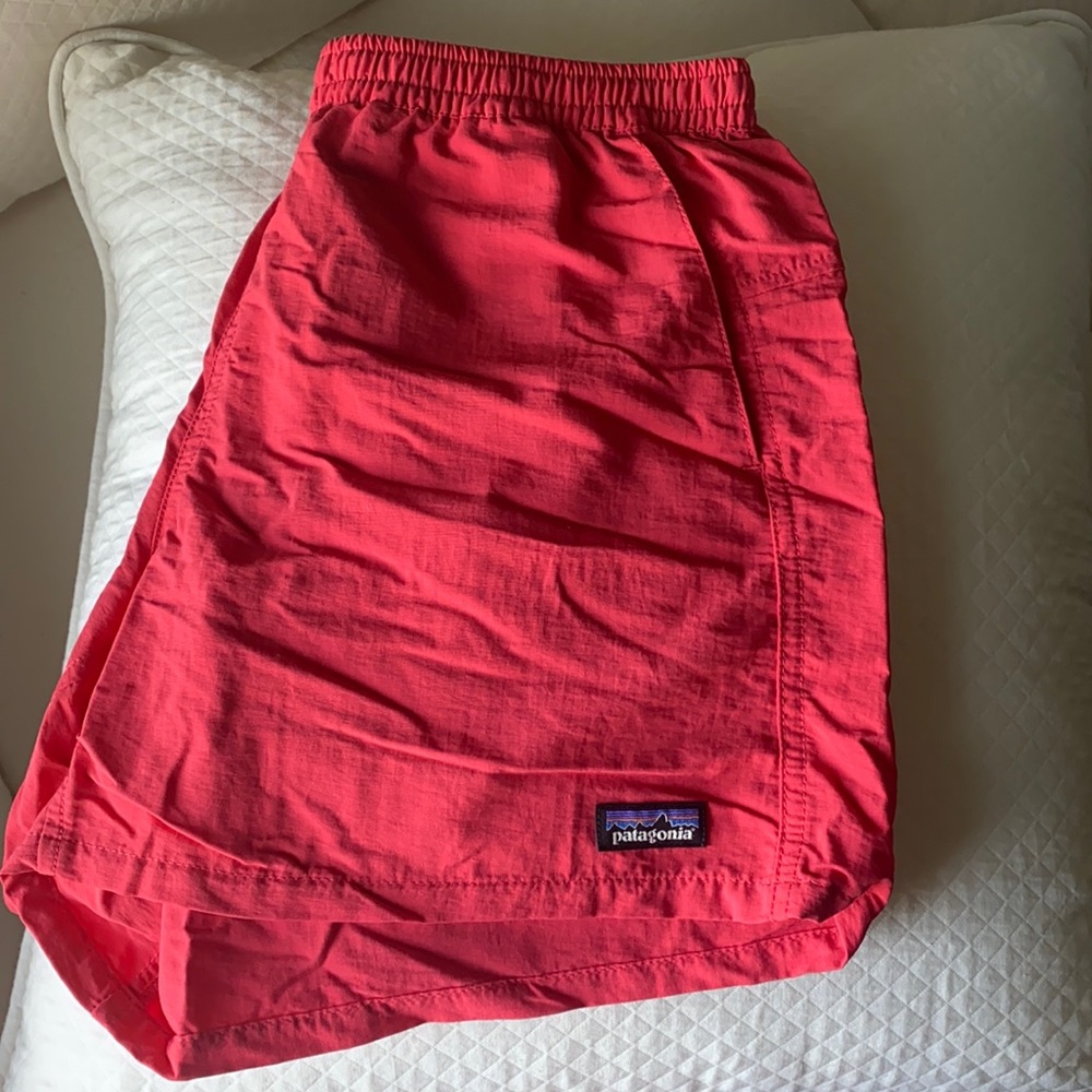 Red Patagonia shorts